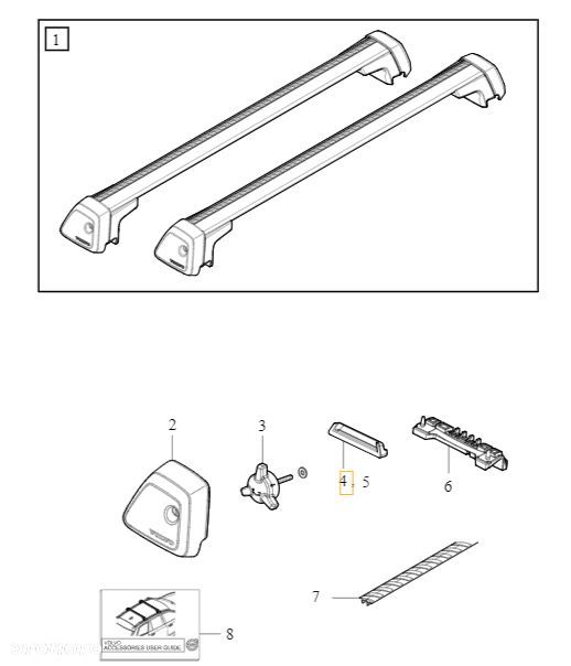 VOLVO V90 V60 XC40 XC60 XC90 II guma podstawa bagaznika 2szt. OE 31428650 - 4