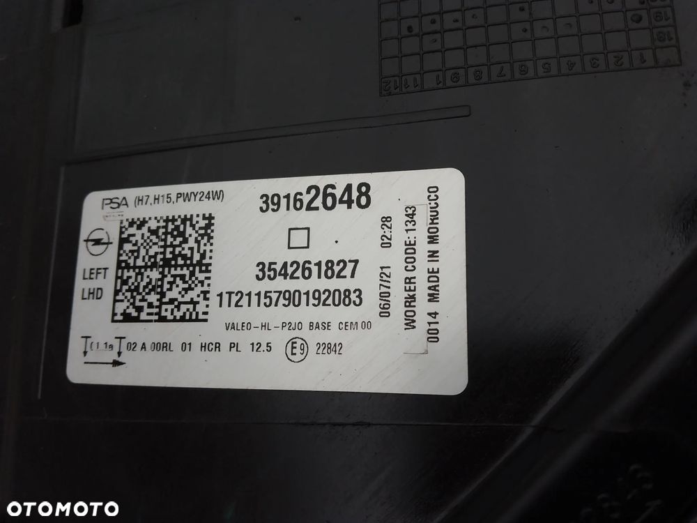 OPEL CORSA F Lampa Lewa Zwykła 39162648 - 8