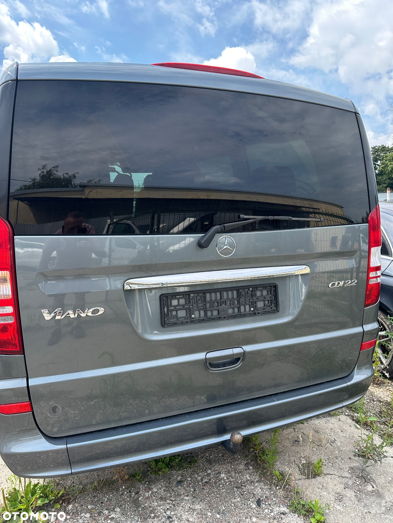 MERCEDES vito viano lift 639 klapa szara 7368 ocynk szyba tył tylna  zamek listwa  mechanizm wycieraczki - 3