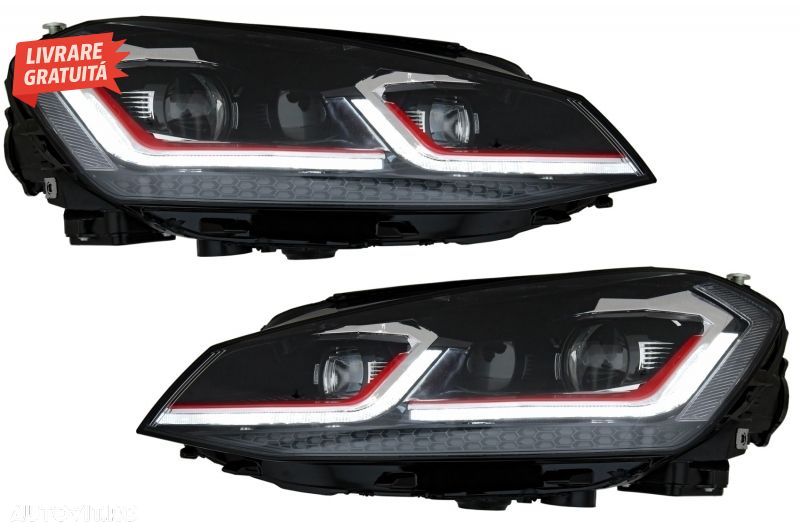 Faruri LED RHD VW Golf 7 VII (2012-2017) Facelift G7.5 GTI Look cu Semnal Dinamic- livrare gratuita - 2