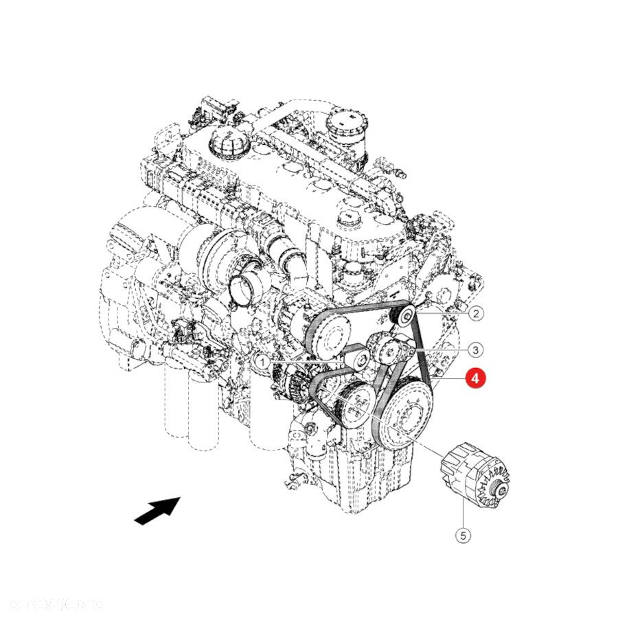 Pasek wielorowkowy 8PK Claas 1485350 Gates - 3