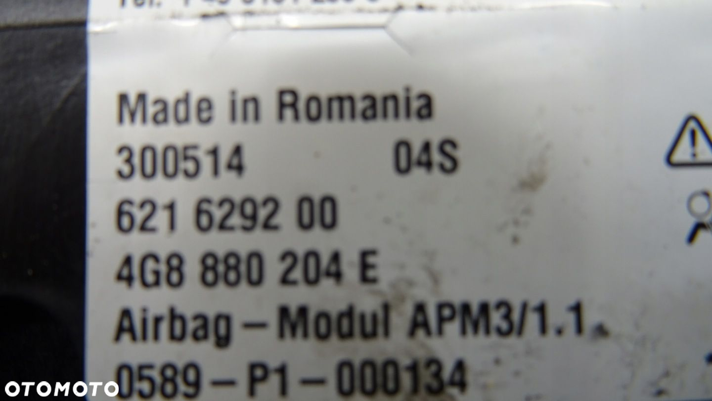 AIRBAG PODUSZKA PASAŻERA AUDI A6 C7 4G8880204E - 5