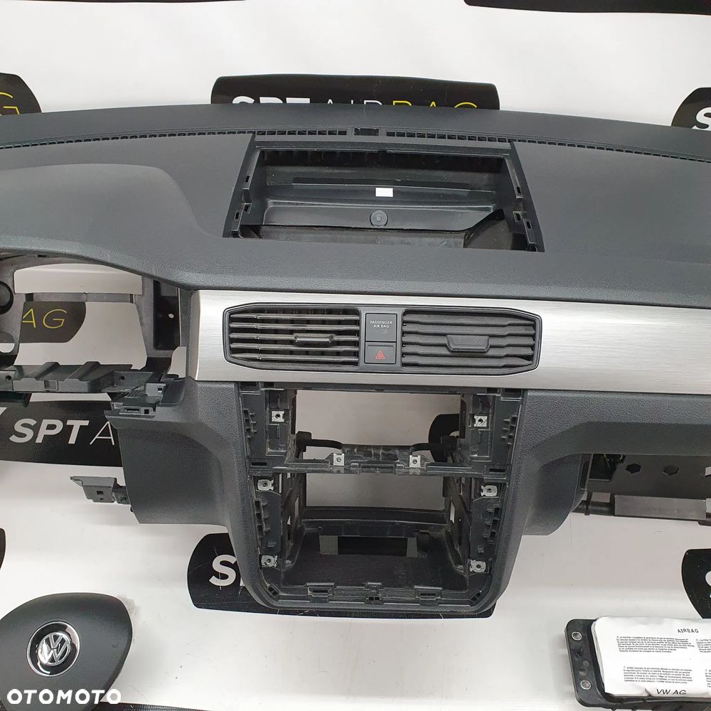 VW CADDY 2K5 DESKA ROZDZIELCZA KONSOLA KOKPIT PULPIT PODUSZKI AIRBAG AIR BAG PASY KIT SET - 3