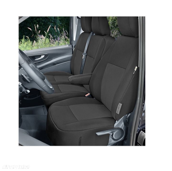 Set huse scaune auto Kegel Tailor Made pentru Mercedes Vito III (W447) dupa 2014, ptr scaun sofer + bancheta pasager 2 locuri, 1 + 2 - 1
