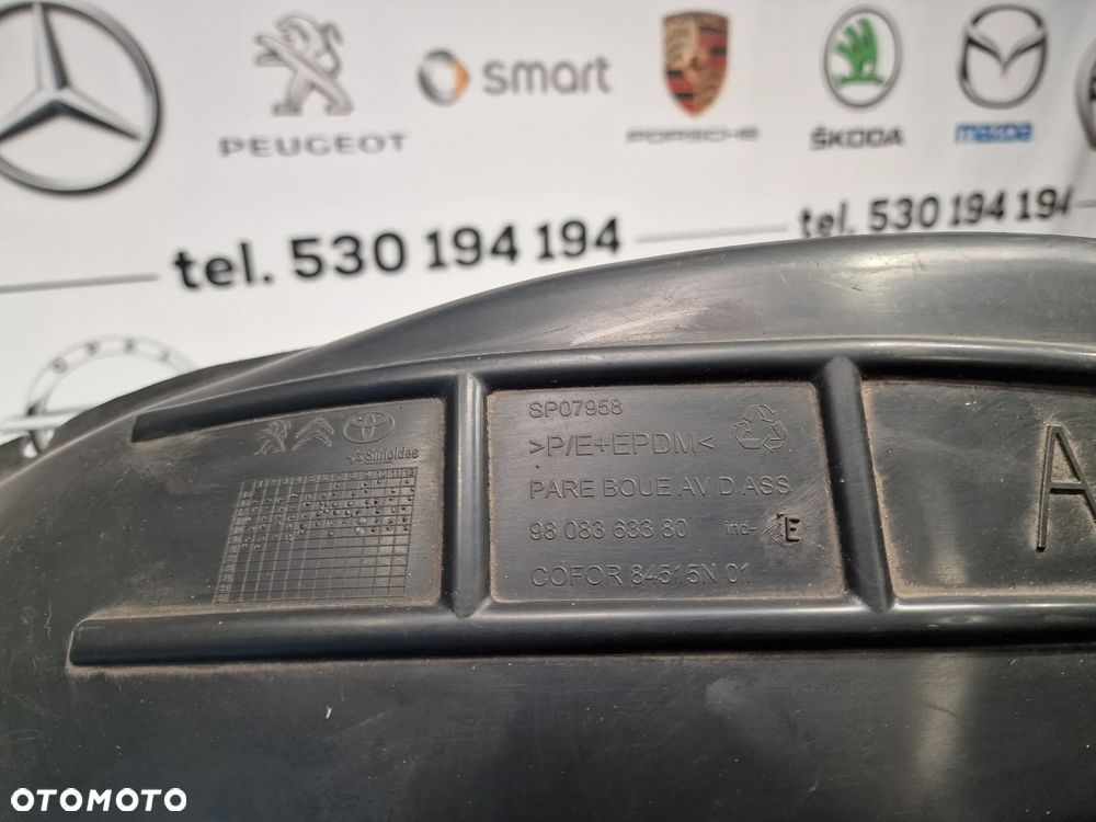 CITROEN JUMPY / PEUGEOT EXPERT III / TOYOTA PROACE II 16- PRAWE NADKOLE PRZEDNIE PRZÓD , NR 9808363380 , NR AUKCJI N1068 - 7