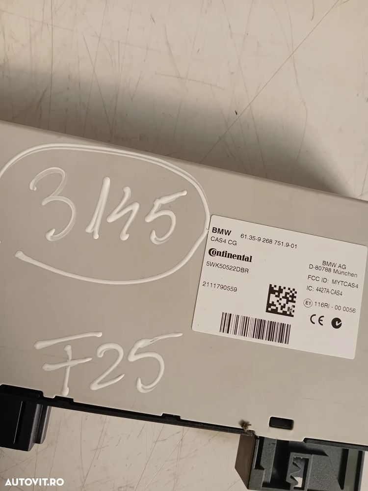 Modul CAS 4 Bmw X3 F25 X4 F26 Cod 9268751 Motor N47 N57 B57 B48 B38 - 4