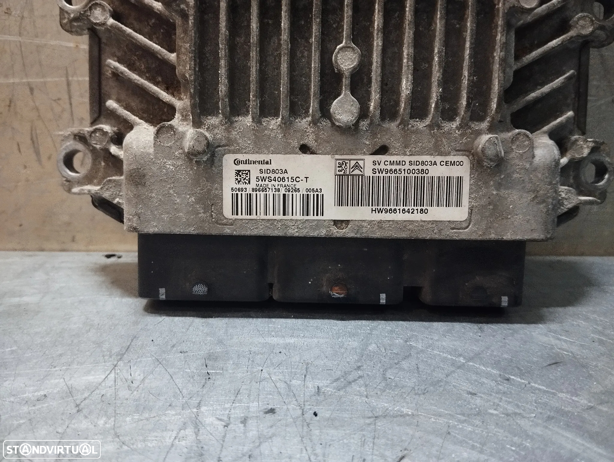 CENTRALINA DO MOTOR PEUGEOT EXPERT / CITROEN JUMPY / FIAT SCUDO 2.0HDI REF. SID803A 5WS40615C-T 6555100380 9661642180 - 2