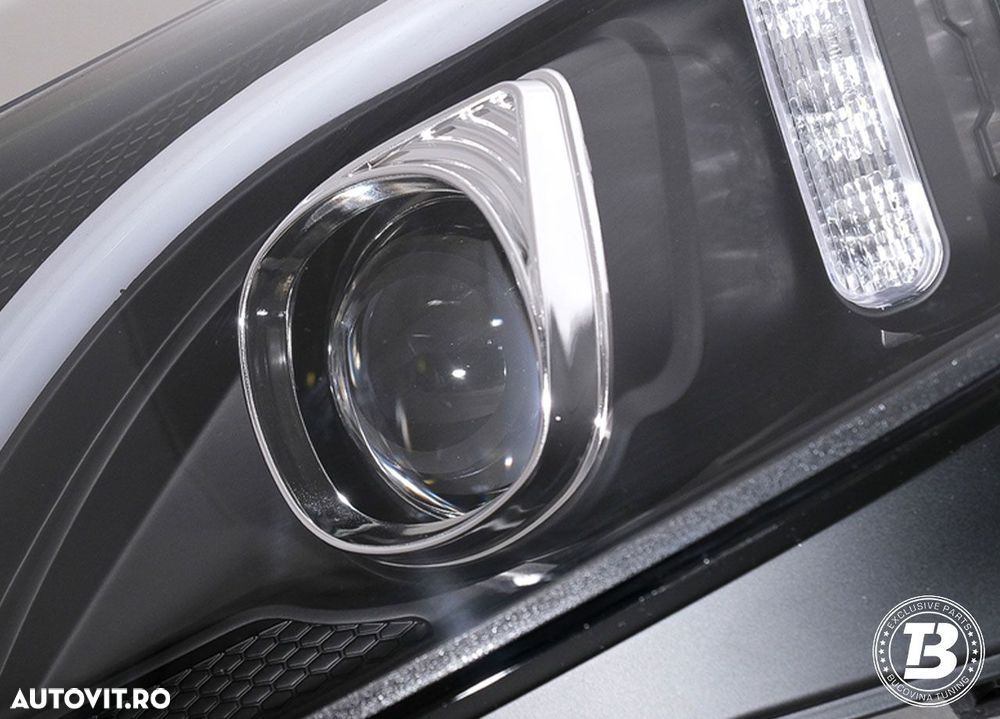 Faruri LED compatibile cu Mercedes C Class W205 Black Design - 13