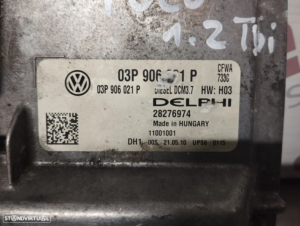 UNIDADE / CENTRALINA DO MOTOR SEAT IBIZA 6J / VOLKSWAGEN POLO 6R 1.2TDI 03P906021P  28276974 - 4