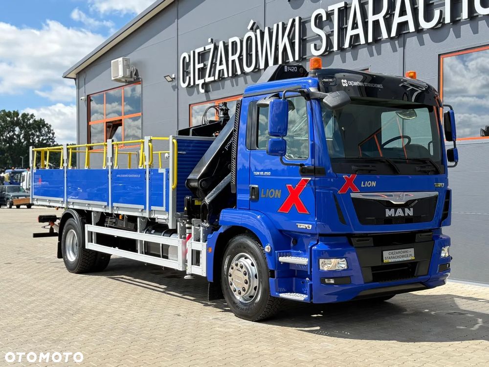 MAN TGM TGL TGS 18.250 E6 //skrzyniowy z HDS // 4x2 // żuraw HMF 1420 K2 HDS dzwig kran crane budowlanka - 9