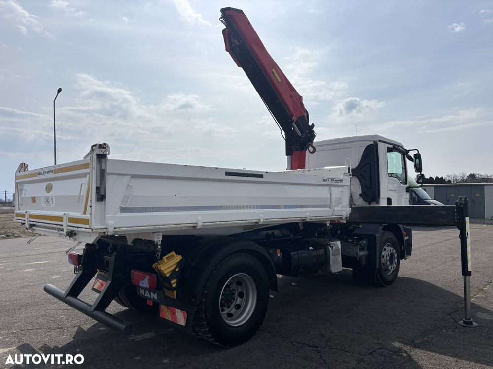 MAN TGM 18.250, Palfinger PK 13.501, an 2020, 16.000 km, bascula Meiller trilateral - 4