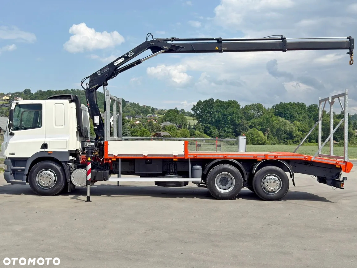 DAF CF 85.380 * LAWETA 7,20 m + HIAB 144 B-2 DUO * STAN BDB - 5