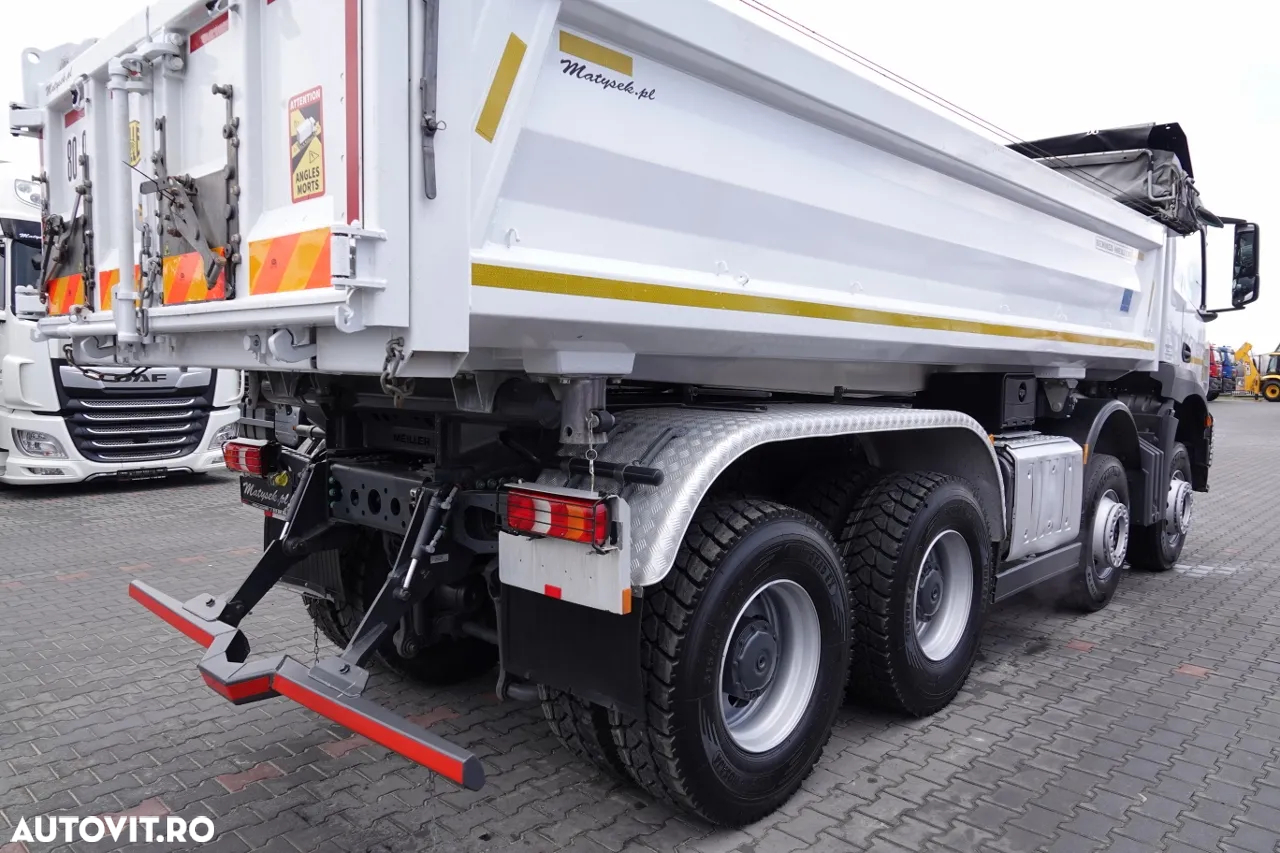 Mercedes-Benz AROCS 3243 / 8x4 / CAMION BASCULANTE + HYDROBOARD / BORDMATIC / MEILLER KIPPER / EURO 6 / ANVELOPE 100% / 50.000 km. - 19