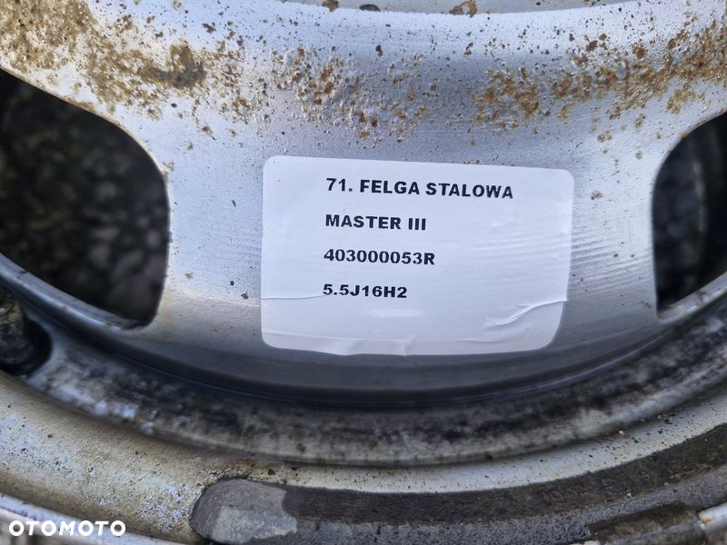 RENAULT MASTER III 3 FELGA STALOWA 16 CALI BLIŹNIAK 403000053R 5.5J 6X200 - 6