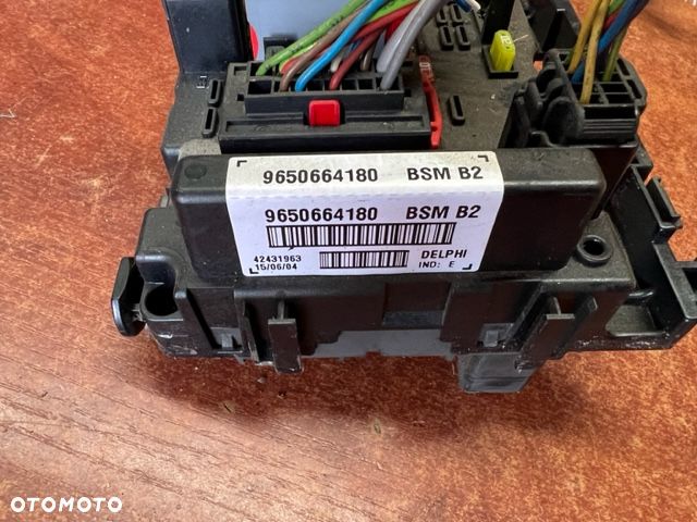 MODUŁ STEROWNIK SKRZYNKA BEZPIECZNIKÓW BSM B2 PEUGEOT CITROEN 9650664180 - 2