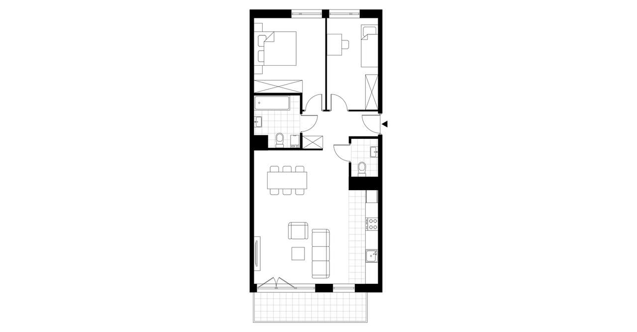 3-pokojowe mieszkanie 69m2 + balkon Bezpośrednio - Pełny obrazek: 3/23