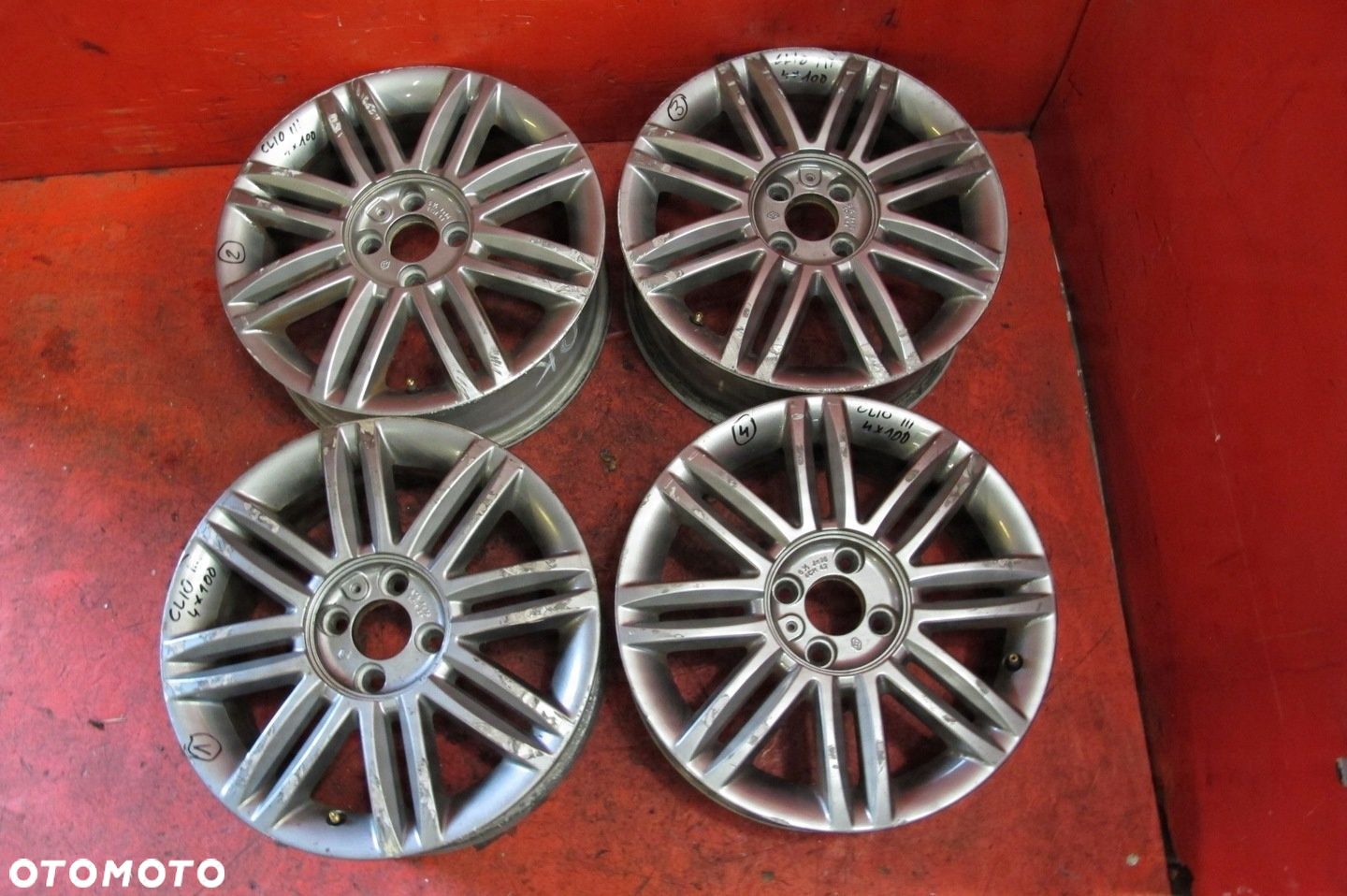 RENAULT CLIO 3 III FELGI ALUMINIOWE 16 4x100 6.5J ET43 KOMPLET - 1