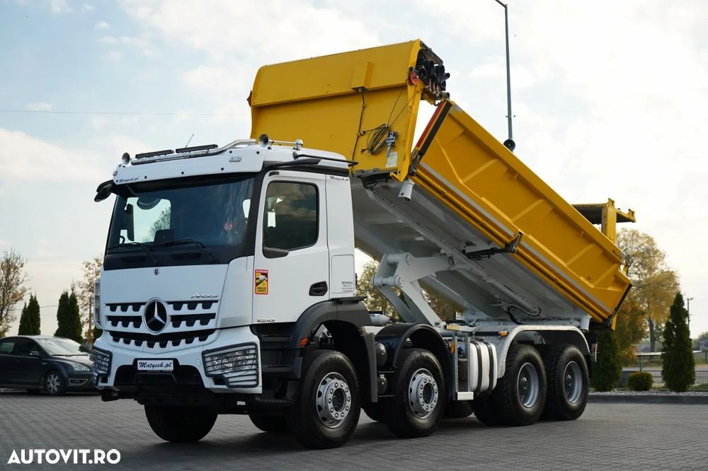 Mercedes-Benz AROCS 3243 / 8x4 / BASCULĂ DUBLU 6,2 M / HAYON HIDRODOXY / CLAPETĂ HIDRODOXY / AUTOMATĂ / ANVELOPE 100% / EURO 6 / 2021 - 1