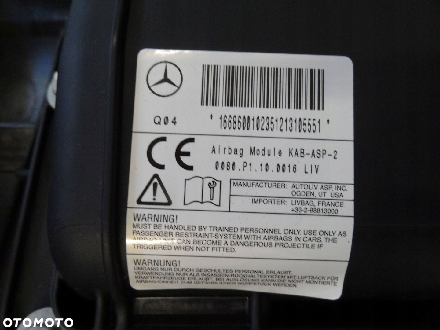 MERCEDES-BENZ ML W166 12 SUV KONSOLA DESKA ROZDZIELCZA PASY PODUSZKI AIRBAG - 4