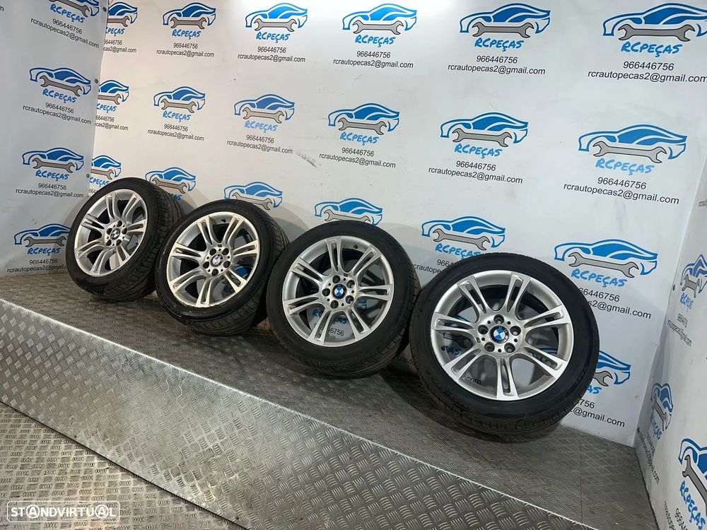 .Conjunto Jantes 18 Originais BMW Style 350M Serie 5 F10 Sedan F11 Touring 8J ET30 9J ET44 5×120 - 4