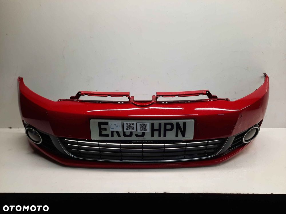 ^ ZDERZAK PRZÓD PRZEDNI VW VOLKSWAGEN GOLF 6 VI LY3D CZERWONY HALOGENY - 1