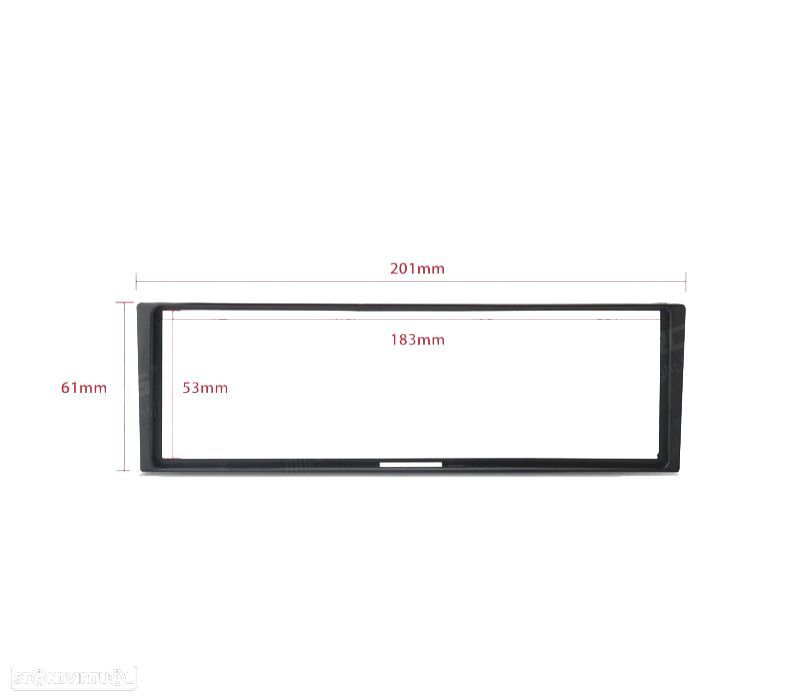 MOLDURA ADAPTADOR PRETO PARA RADIO 1-DIN PARA RENAULT - 2