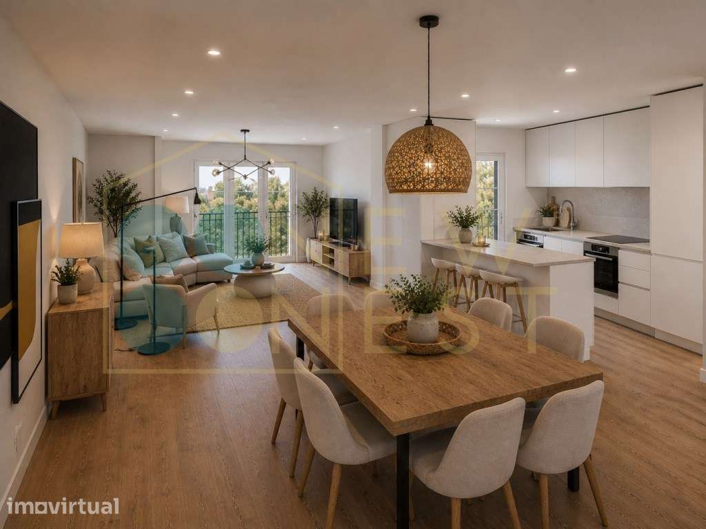 Apartamento T2 de 98,49m² no Lote 96 - Espaço, Luz e Elegância | Ba... - Grande imagem: 2/21