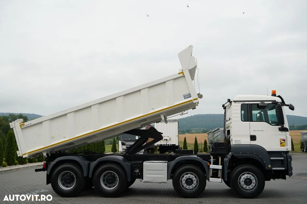 MAN TGS 35.480 / 8x4 / BASCULANTE / BORDMATIC / HYDROBOARD / ANVELOPE 100% / EURO 6 - 7