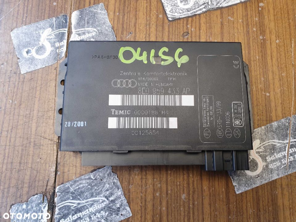Moduł Sterownik 8E0959433AP Komputer Komfortu 433AP Audi A4 B6 B7 Europa Małysz - 2