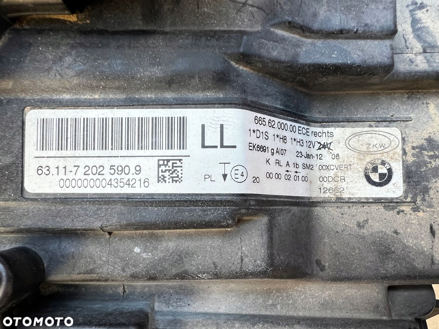 Lampa przednia BMW 3 E90 XENON DYNAMIC SKRĘTNY PRAWA EUROPA ORYGINALNA ZKW - 5