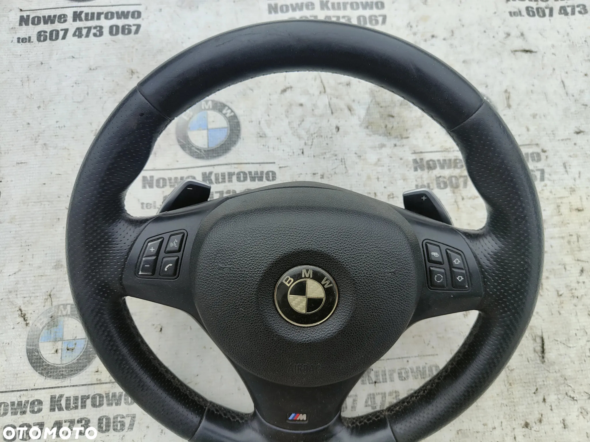 BMW E81 E82 E87 E88 E90 E91 E92 E93 Kierownica M-Pakiet poduszka łopatki z łopatkami - 2