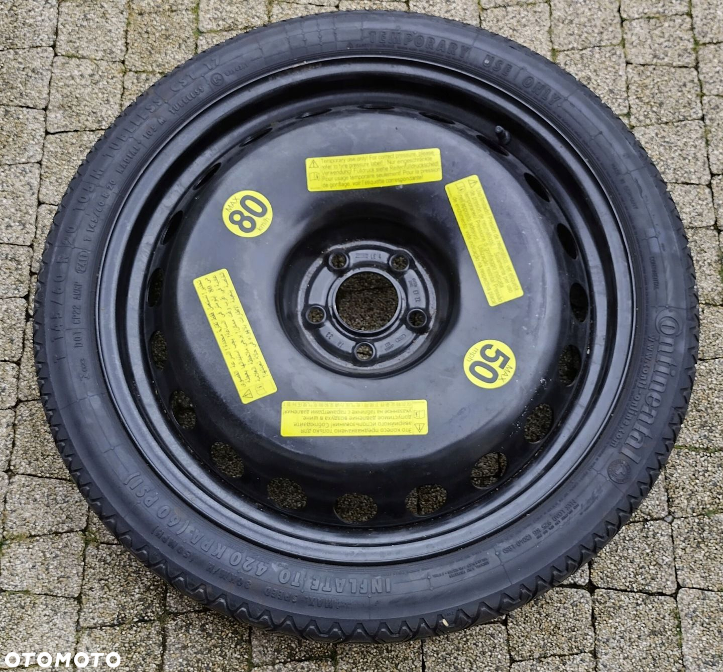 AUDI A7 S7 4G 10-18 KOŁO ZAPASOWE DOJAZDOWE 20" CONTINENTAL 4G0601027 - 2