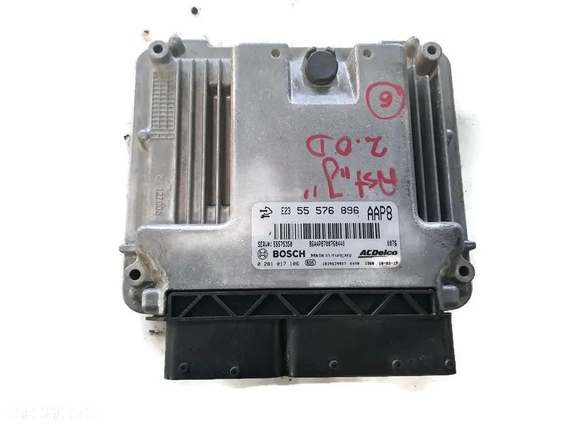 OPEL ASTRA J 10r KOMPUTER STEROWNIK SILNIKA 55576896 - 1