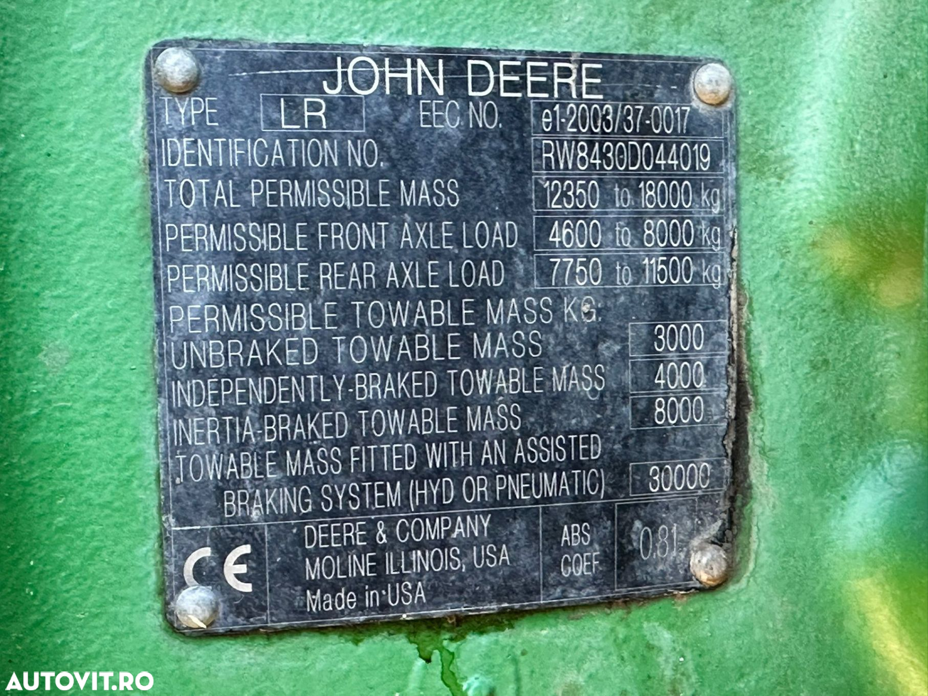 John Deere 8430 Tractor - 7