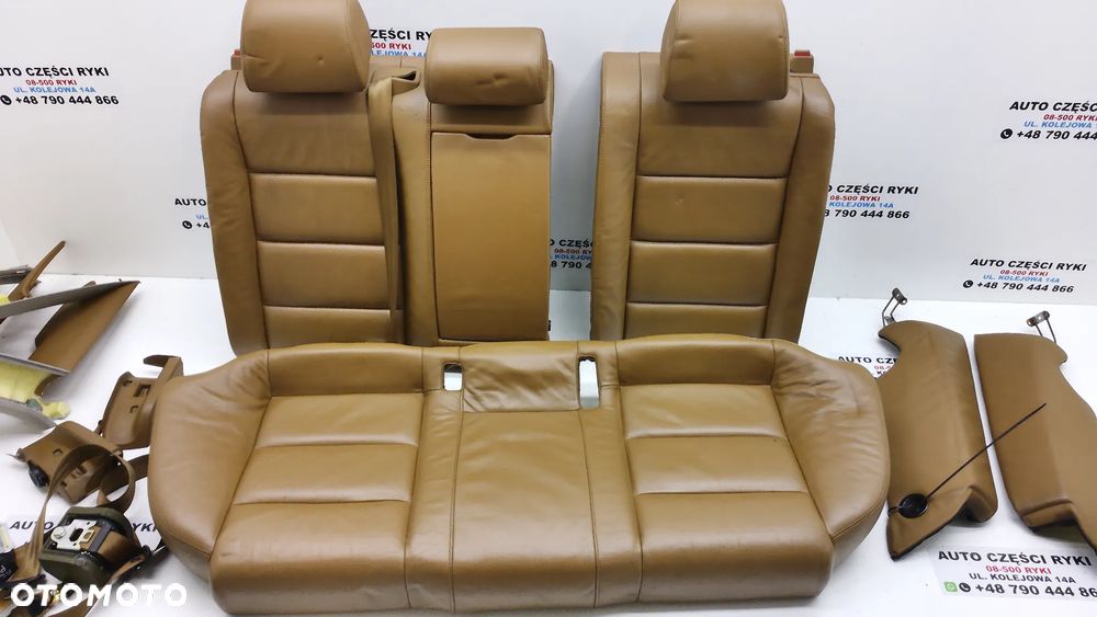 Audi A6 C6 Sedan Kanapa Oparcie Boczki Pasy Brąz - 1