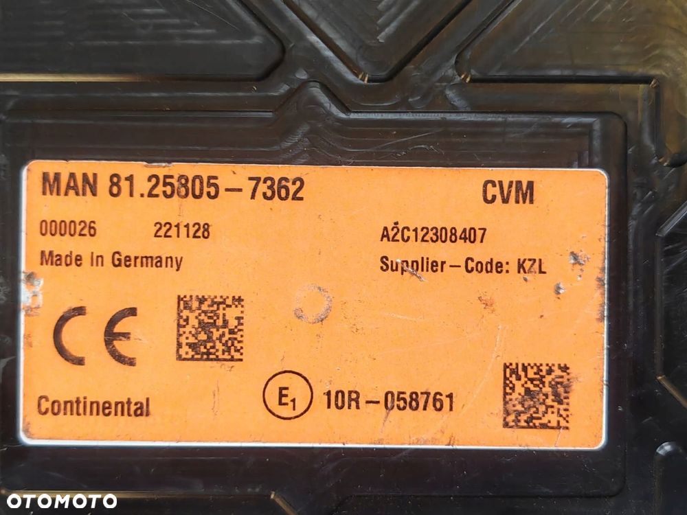 APARAT STERUJĄCY / STEROWNIK / KOMPUTER CVM MAN TGX TGS 81.25805-7362 - 5