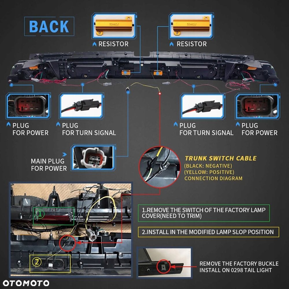 Lampy tyl Blenda kpl Red Vland Led LIFT look europa Dodge Challenger 08-14 - 10