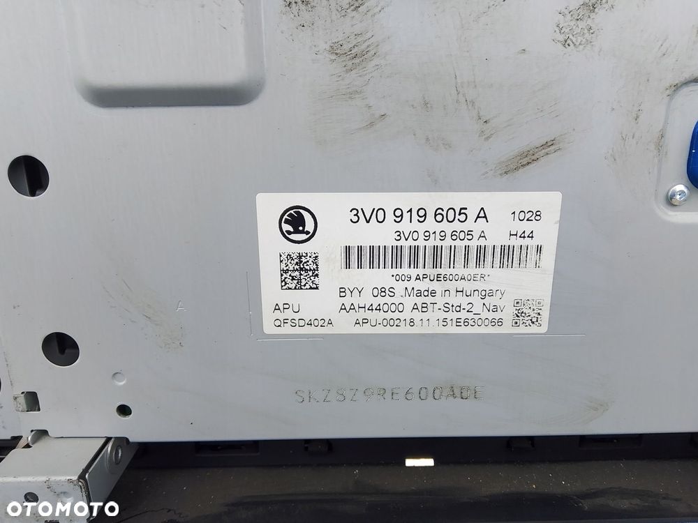 radio nawigacja skoda superb iii 3v0919605a - 5