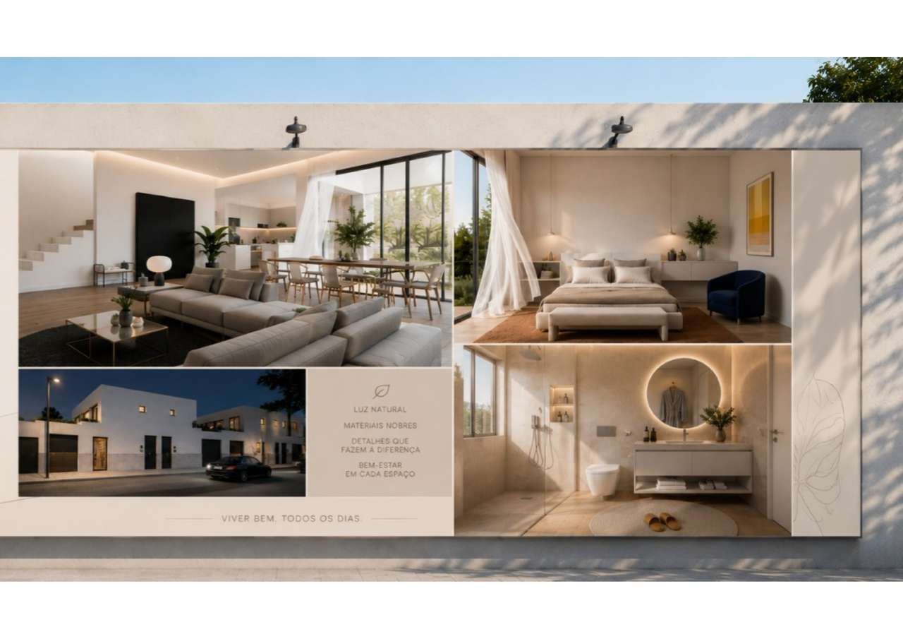 Moradia Geminada V4 de Arquitetura Moderna | Entroncamento - Grande imagem: 2/9
