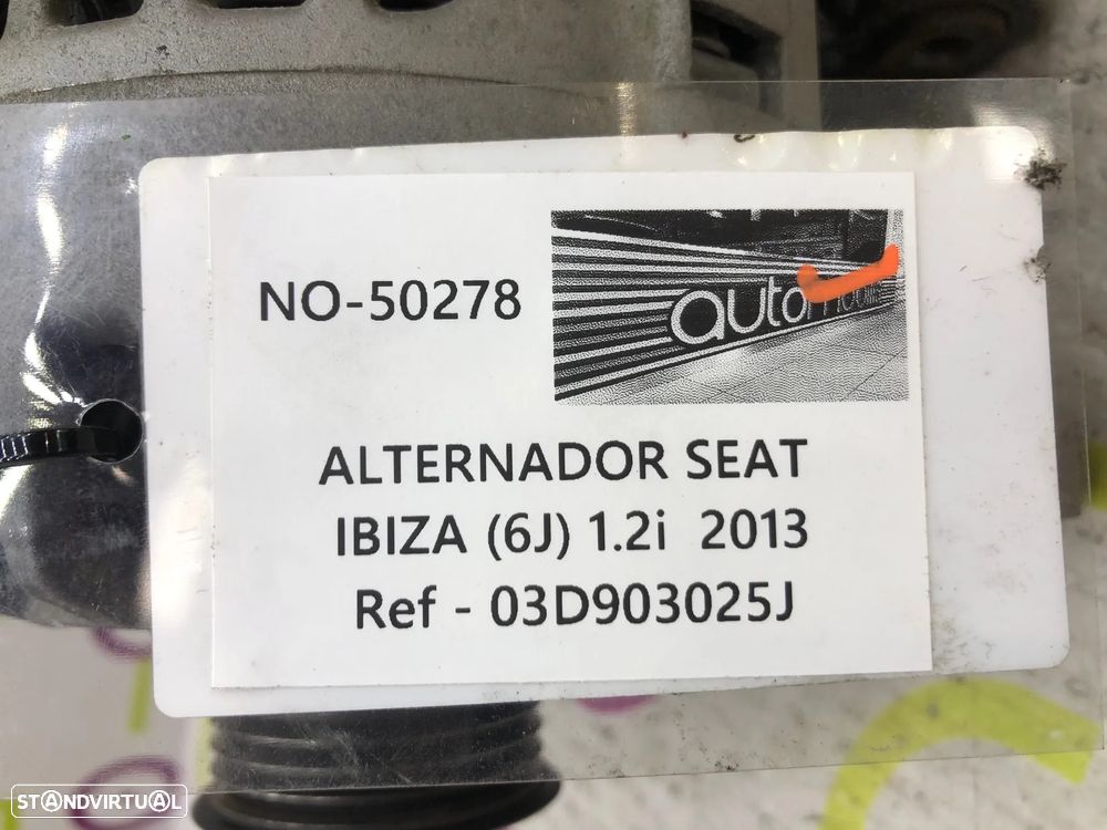 Alternador SEAT IBIZA IV (6J) 1.2i Ref. 03D903025J - NO.50278 - 5