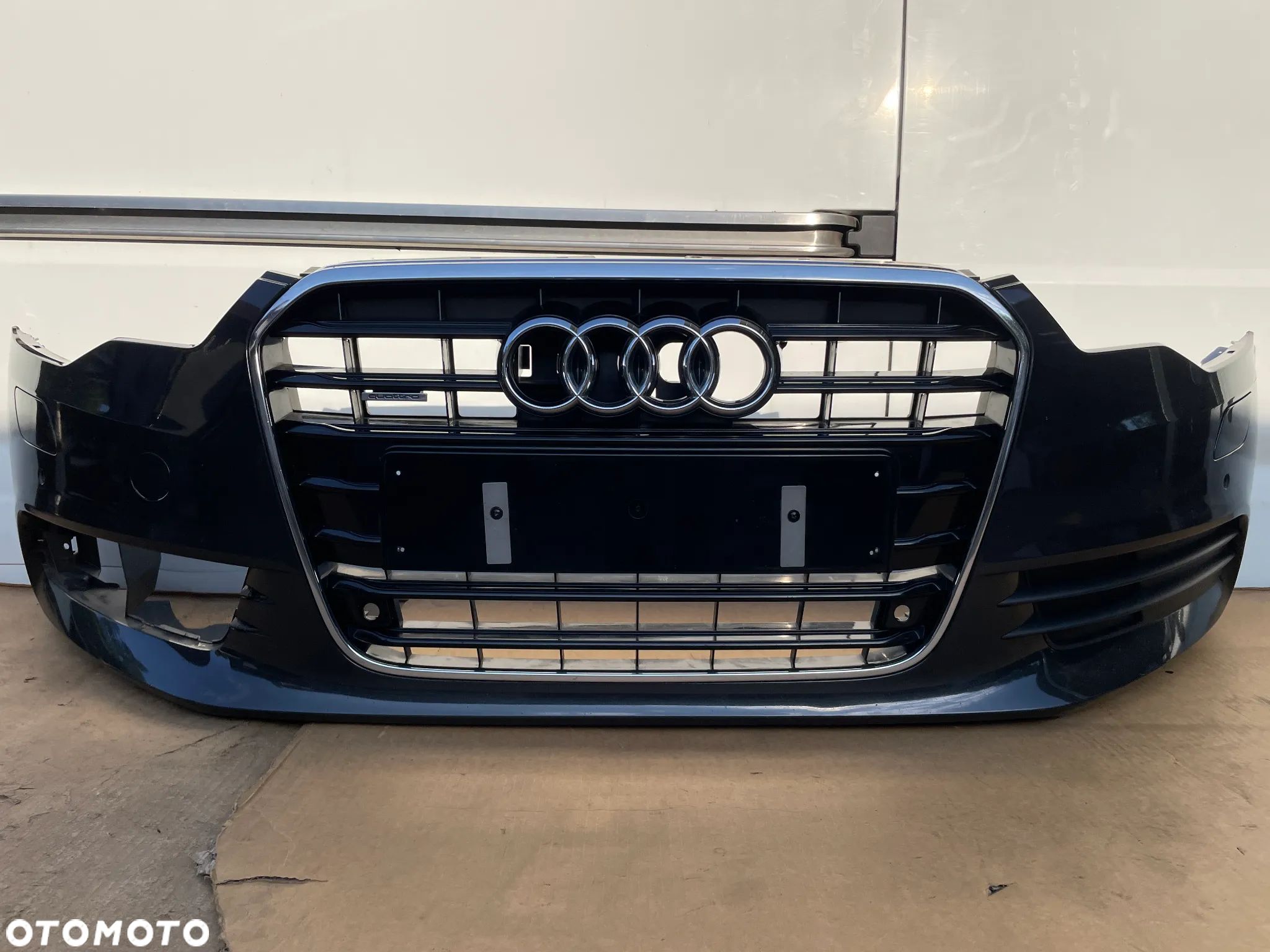 AUDI A6 C7 4G0 4G 11- ORYGINALNY ZDERZAK PRZEDNI GRILL ATRAPA POD PDC I SPRYSKI 4G0807437 4G0853653 KRATKA ZDERZAKA ZAŚLEPKA SPRYSKIWACZY - 1