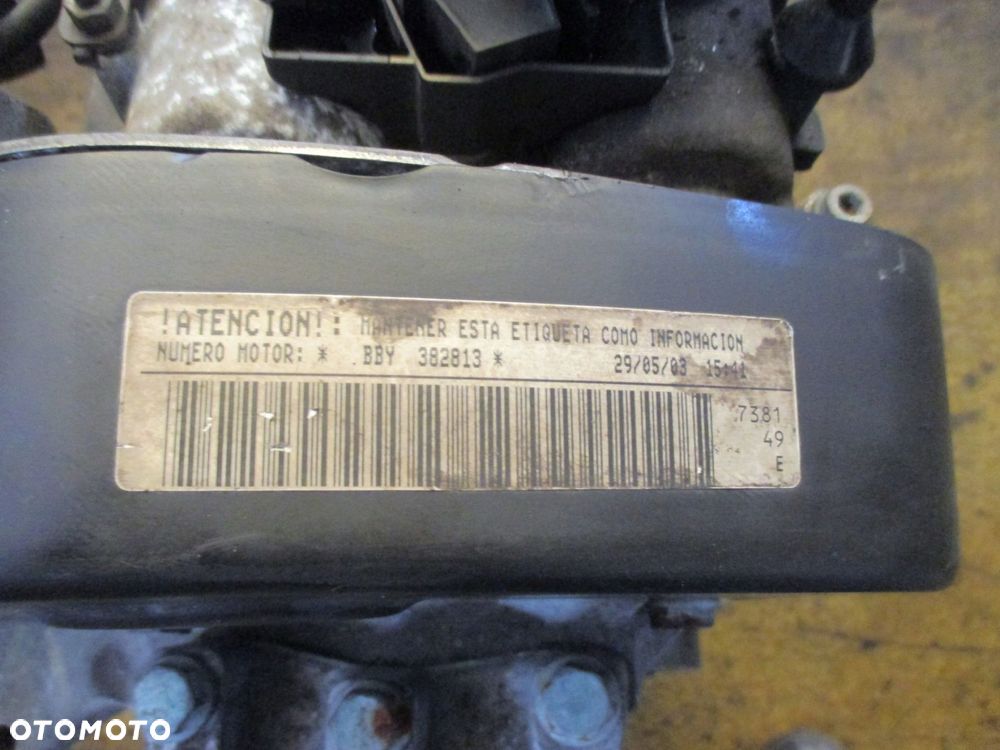 SILNIK SEAT IBIZA 6L III VW POLO IV 9N SKODA FABIA I 1.4 16v BBY - 2