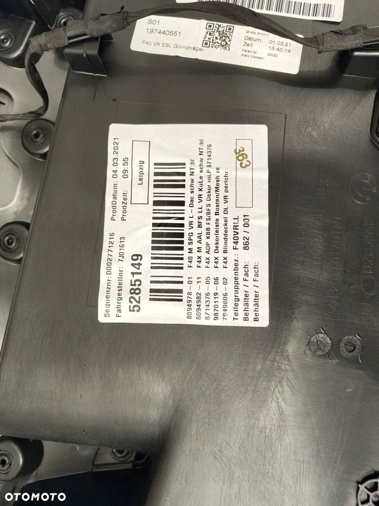 BMW F40 TAPICERKA FOTELE KANAPA BOCZKI ALCANTARA M-PAKIET - 12