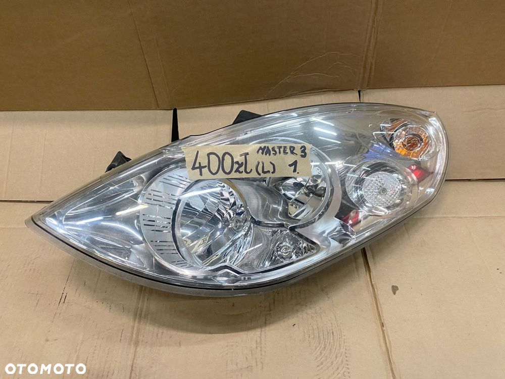 RENAULT MASTER 3 10- LAMPA REFLEKTOR PRZEDNI LEWY ORYGINALNY - 1