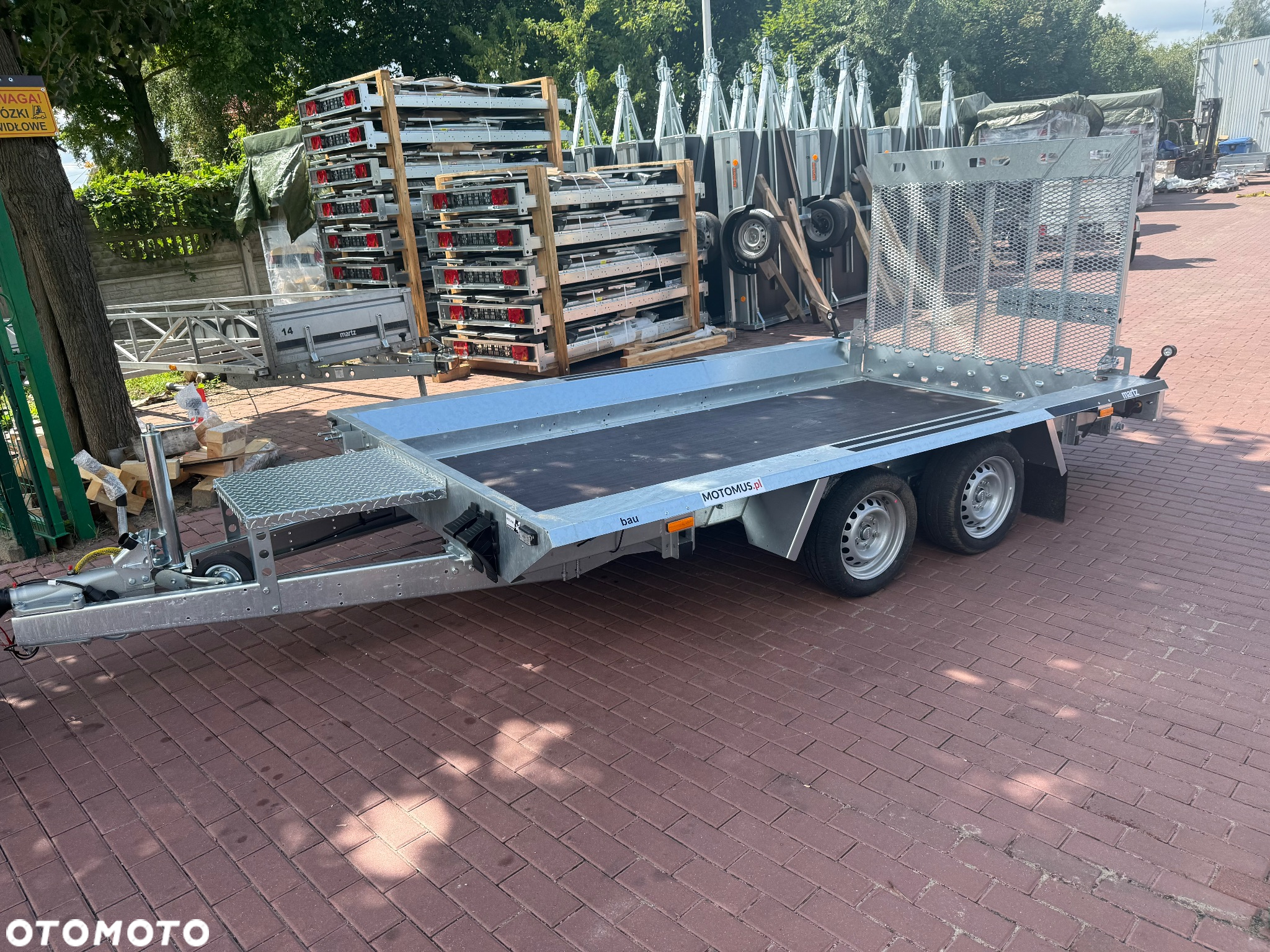 Martz Przyczepa do przewozu sprzętu budowlanego Martz Bau 3 350/2 350x160 3000kg 2 osie pod koparke koparka walec MOTOMUS od ręki - 2