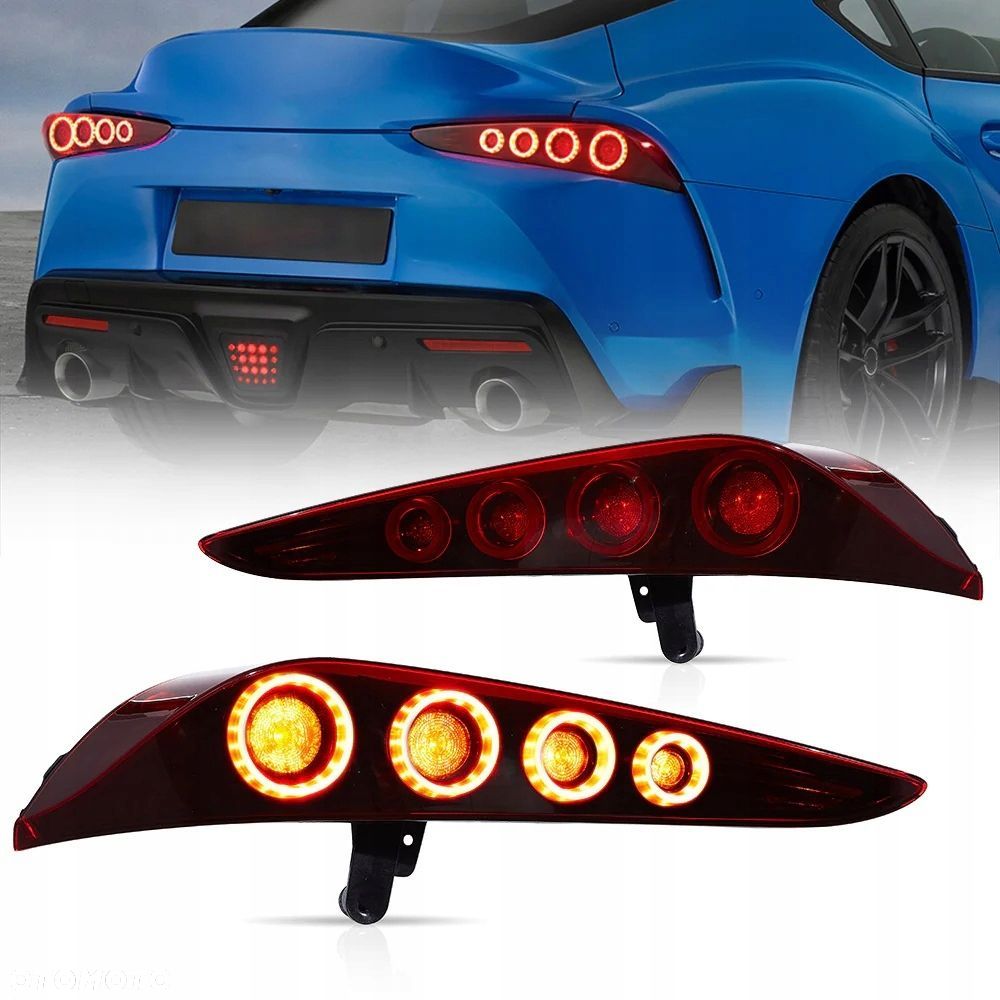 Lampy tyl ne kpl Vland Led Neon Tuning Red Toyota GR Supra V 5 a90 19- z24 - 2