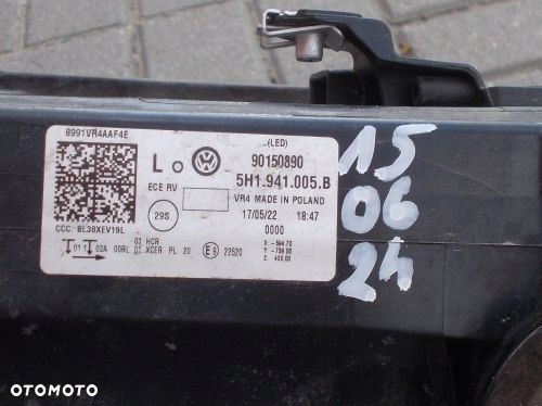 VW GOLF 8 VIII 5H1 FULL LED LAMPA LEWA PRZEDNIA LAMPA ORYGINAŁ 5H1941005B - 13