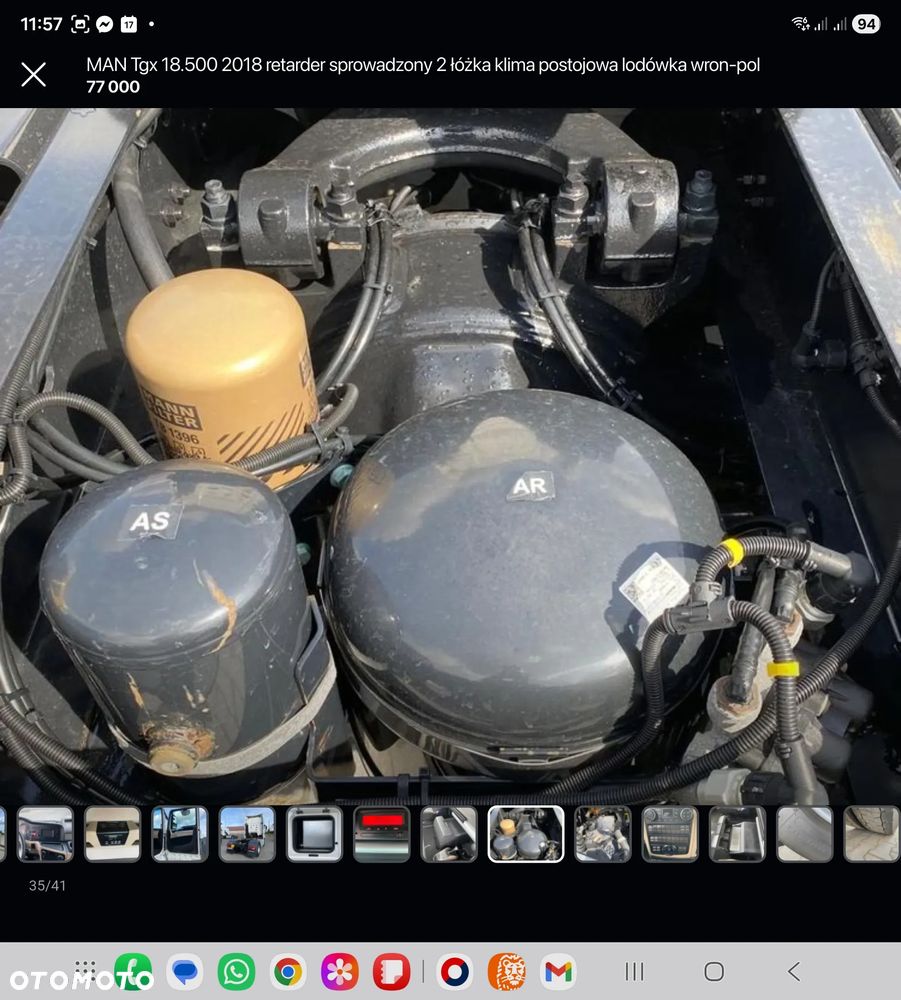 MAN Tgx 18.500 mały przebieg 2017 retarder sprowadzony 2 łóżka serwis lodówka wron-pol - 35