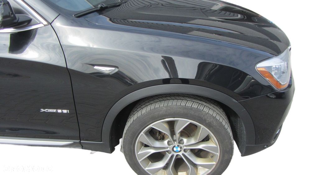 BMW X3 X4 F25 F26 PRAWY PRZEDNI BŁOTNIK 475 BLACK SAPPHIRE PRZÓD CZARNY - 1
