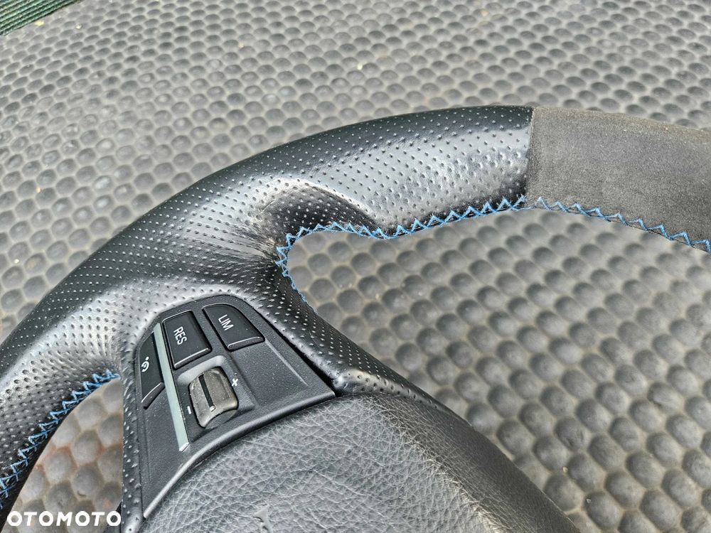 Kierownica Ścięta Trzy 3 Ramienna Pikowana Skóra Ancantara Multifunkcja Sterowanie AirBag Poduszka BMW 5 F10 F11 - 14